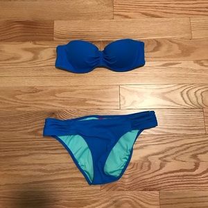 Victoria Secret Cobalt blue bandeau bikini